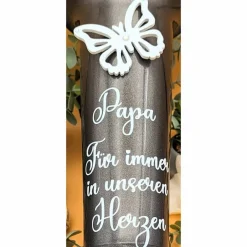 Trauerkerzen|Flockiplotti Grabvase, Grabdeko, Grabschmuck