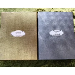 Discount Große Elegante Schmuckschachtel/-Etui 18,3x13,9x3,6cm Geschenkverpackung für Collier/Schmuckset Silber-Grau strukturiert Geschenkverpackungen