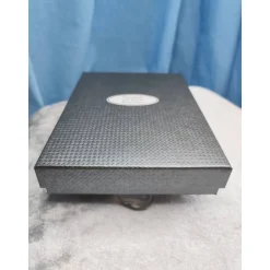 Discount Große Elegante Schmuckschachtel/-Etui 18,3x13,9x3,6cm Geschenkverpackung für Collier/Schmuckset Silber-Grau strukturiert Geschenkverpackungen