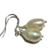 Brautschmuck|kunstpause Große Perlenohrringe Barockperlen weiß handgemacht an 925er Silber Tropfenohrringe Geschenk
