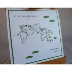 Best Große quadratische Karte in weiß / grün zur Kommunion oder Konfirmation Glückwunschkarten
