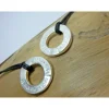 Schmuck|Gold- und Designschmiede Birlinger Großer, massiver Silberanhänger "Stamped Wheel M", personalisierbares Geschenk zur Konfirmation, Firmung mit Prä