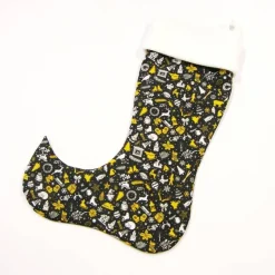 Nikolausstiefel|Modeatelier-Hildegard Großer Nikolausstiefel Nikolaussocke Nikolausstrumpf handgefertigt Weihnachtsmotiven Renntier personalisierbar mit Namen