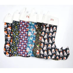 Nikolausstiefel|Modeatelier-Hildegard Großer Nikolausstiefel Nikolaussocke Nikolausstrumpf handgefertigt Weihnachtsmotiven Renntier personalisierbar mit Namen