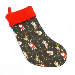 Nikolausstiefel|Modeatelier-Hildegard Großer Nikolausstiefel Nikolaussocke Nikolausstrumpf handgefertigt Nikolaus Lichterkette personalisierbar mit Namen