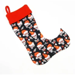 New Großer Nikolausstiefel Nikolaussocke Nikolausstrumpf handgefertigt Totenkopf Nikolausmütze personalisierbar mit  Namen Nikolausstiefel