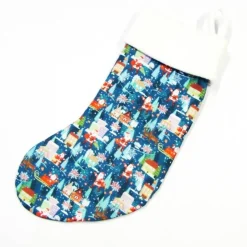 Nikolausstiefel|Modeatelier-Hildegard Großer Nikolausstiefel Nikolaussocke Nikolausstrumpf handgefertigt Nikolaus mit Schlitten personalisierbar mit Namen