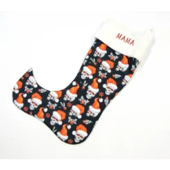 Nikolausstiefel|Modeatelier-Hildegard Großer Nikolausstiefel Nikolaussocke Nikolausstrumpf handgefertigt Totenkopf Nikolausmütze personalisierbar mit  Namen