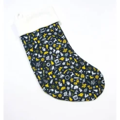 Nikolausstiefel|Modeatelier-Hildegard Großer Nikolausstiefel Nikolaussocke Nikolausstrumpf handgefertigt Weihnachtsmotiven personalisierbar mit Namen