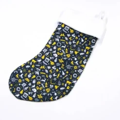Nikolausstiefel|Modeatelier-Hildegard Großer Nikolausstiefel Nikolaussocke Nikolausstrumpf handgefertigt Weihnachtsmotiven personalisierbar mit Namen