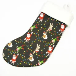 Nikolausstiefel|Modeatelier-Hildegard Großer Nikolausstiefel Nikolaussocke Nikolausstrumpf handgefertigt Nikolaus Lichterkette personalisierbar mit Namen