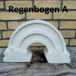 Outlet Großer Regenbogen aus Beton für Grabschmuck oder Gedenkecke, 2. Wahl Gedenksteine