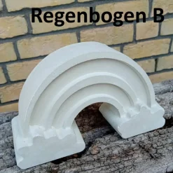 Outlet Großer Regenbogen aus Beton für Grabschmuck oder Gedenkecke, 2. Wahl Gedenksteine