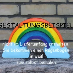 Hot Großer Regenbogen für Gedenkecke oder Grabschmuck zum Selbstbemalen Gedenksteine
