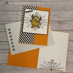 Accessoires|Frau Yakusas KreativChaos Grußkarte / Glückwunschkarte, Ein „Hallöchen“ zu Halloween oder zum Geburtstag, Monster, Handarbeit, Stampin‘Up!