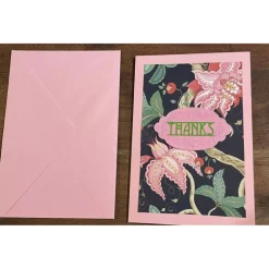 Danksagungskarten|DiyDrei Grußkarte, Handarbeit mit Umschlag. Motiv: Blumen