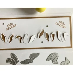 Best Grußkarte Ostern Hasenohrenmit Umschlag 3D DIN LANG Handarbeit Stampin Up Osterkarten
