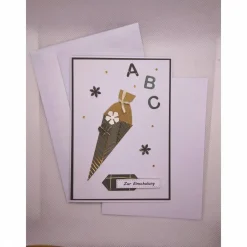 Discount Grußkarte zur Einschulung, Schultüte, unisex Kinder Einschulung