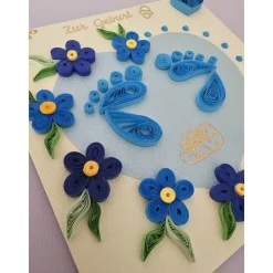 Sale Grußkarte "Zur Geburt" in der Quilling Technik, Klappkarte, Handarbeit Glückwunschkarten