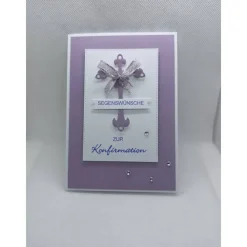 Best Grußkarte zur Konfirmation, Segenswünsche zur Konfirmation, Lila Glückwunschkarten