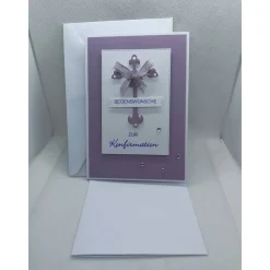 Best Grußkarte zur Konfirmation, Segenswünsche zur Konfirmation, Lila Glückwunschkarten