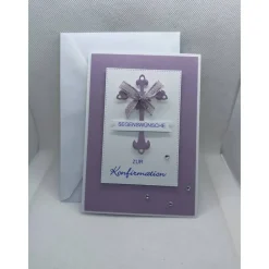 Best Grußkarte zur Konfirmation, Segenswünsche zur Konfirmation, Lila Glückwunschkarten
