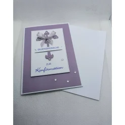 Best Grußkarte zur Konfirmation, Segenswünsche zur Konfirmation, Lila Glückwunschkarten