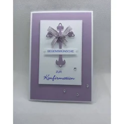 Best Grußkarte zur Konfirmation, Segenswünsche zur Konfirmation, Lila Glückwunschkarten