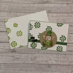 Sale Grußkarten / Glückwunschkarten zum Geburtstag oder anderen Anlässen, Kobold wünscht „viel Glück“, Handarbeit Glückwunschkarten