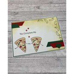 Outlet Grußkarten / Glückwunschkarten zum Valentinstag, Geburtstag oder anderen Anlässen, Einladung zum Pizza essen Handarbeit Valentinstagskarten