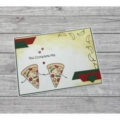 Outlet Grußkarten / Glückwunschkarten zum Valentinstag, Geburtstag oder anderen Anlässen, Einladung zum Pizza essen Handarbeit Valentinstagskarten