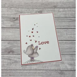 Valentinstagskarten|Frau Yakusas KreativChaos Grußkarten / Glückwunschkarten zum Valentinstag, Geburtstag, Muttertag etc., „Liebe liegt in der Luft“, Handarbeit