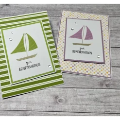 Clearance Grußkarten / Glückwunschkarten zur Konfirmation, Segensfeste, festlicher Anlass, Segelboot, Stampin‘ Up!, Handarbeit Glückwunschkarten