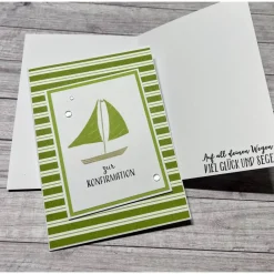 Clearance Grußkarten / Glückwunschkarten zur Konfirmation, Segensfeste, festlicher Anlass, Segelboot, Stampin‘ Up!, Handarbeit Glückwunschkarten