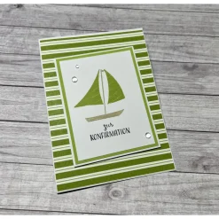 Clearance Grußkarten / Glückwunschkarten zur Konfirmation, Segensfeste, festlicher Anlass, Segelboot, Stampin‘ Up!, Handarbeit Glückwunschkarten
