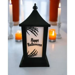 Best Grusel-Vielfalt für drinnen und draußen: 3D-Gedruckte Halloween-LED-Laterne (27cm) Deko Halloween