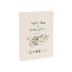 Outlet Gästebuch Design Salbei II A5 Hochzeitsgästebuch