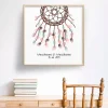 Outlet Gästebuch Hochzeit Fingerabdruck Leinwand Personalisiert Traumfänger Brautpaar Geschenk Hochzeitsdekoration Namen 50x50 cm Keilrahmen Hochzeitsgästebuch