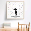 Outlet Gästebuch Hochzeit Fingerabdruck Leinwand Personalisiert Regentropfen Kuss Brautpaar Geschenk Hochzeitsdekoration Namen 50x50 cm Keilrahmen Hochzeitsgästebuch