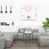 Best Gästebuch Hochzeit Leinwand Personalisiert Ballon Fingerabdruck Vögelchen Geschenk Hochzeitsdekoration Namen 50x50 cm Hochzeitsgeschenk Fotoalbum & Gästebuch