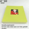 Online Gästebuch, kiwi hellgrün, personalisierbar, ca. 24 x 24 cm, Büttenpapier Hochzeitsgästebuch