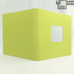 Online Gästebuch, kiwi hellgrün, personalisierbar, ca. 24 x 24 cm, Büttenpapier Hochzeitsgästebuch