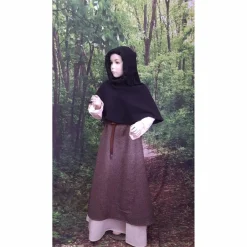 Hot Gugel  für Kinder und Erwachsene, dunkelgraue Kapuze Wolle, Wikinger, Ritter & Räuber Mittelalter, Larp Accessoires