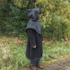 Kostüme Für Erwachsene|Toraxacum Gugel für Wikinger Wolle grau, Skjoldehamn Gugel für Frauen und Männer, ,  G-EW-W-gr-ka
