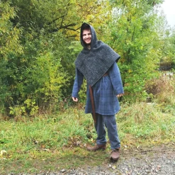Kostüme Für Erwachsene|Toraxacum Gugel für Wikinger Wolle grau, Skjoldehamn Gugel für Frauen und Männer, ,  G-EW-W-gr-ka