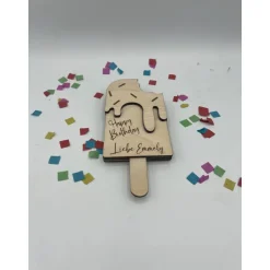 Clearance Gutschein Geschenke Halter aus Holz / Gutscheinkarte/Geldgeschenk / Eis Geldgeschenke