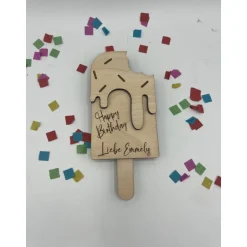 Clearance Gutschein Geschenke Halter aus Holz / Gutscheinkarte/Geldgeschenk / Eis Geldgeschenke