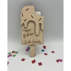 Clearance Gutschein Geschenke Halter aus Holz / Gutscheinkarte/Geldgeschenk / Eis Geldgeschenke
