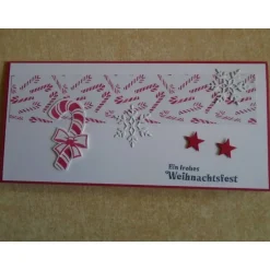 Clearance Gutschein Weihnachtsverpackung Geldgeschenk  Weihnachten Konzertkarte Rot Verpackung Zuckerstange Geldgeschenke