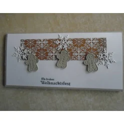 Online Gutschein Weihnachtsverpackung Lebkuchenmann Ticket Geldgeschenk  Weihnachten Konzertkarte Braun Verpackung Geldgeschenke